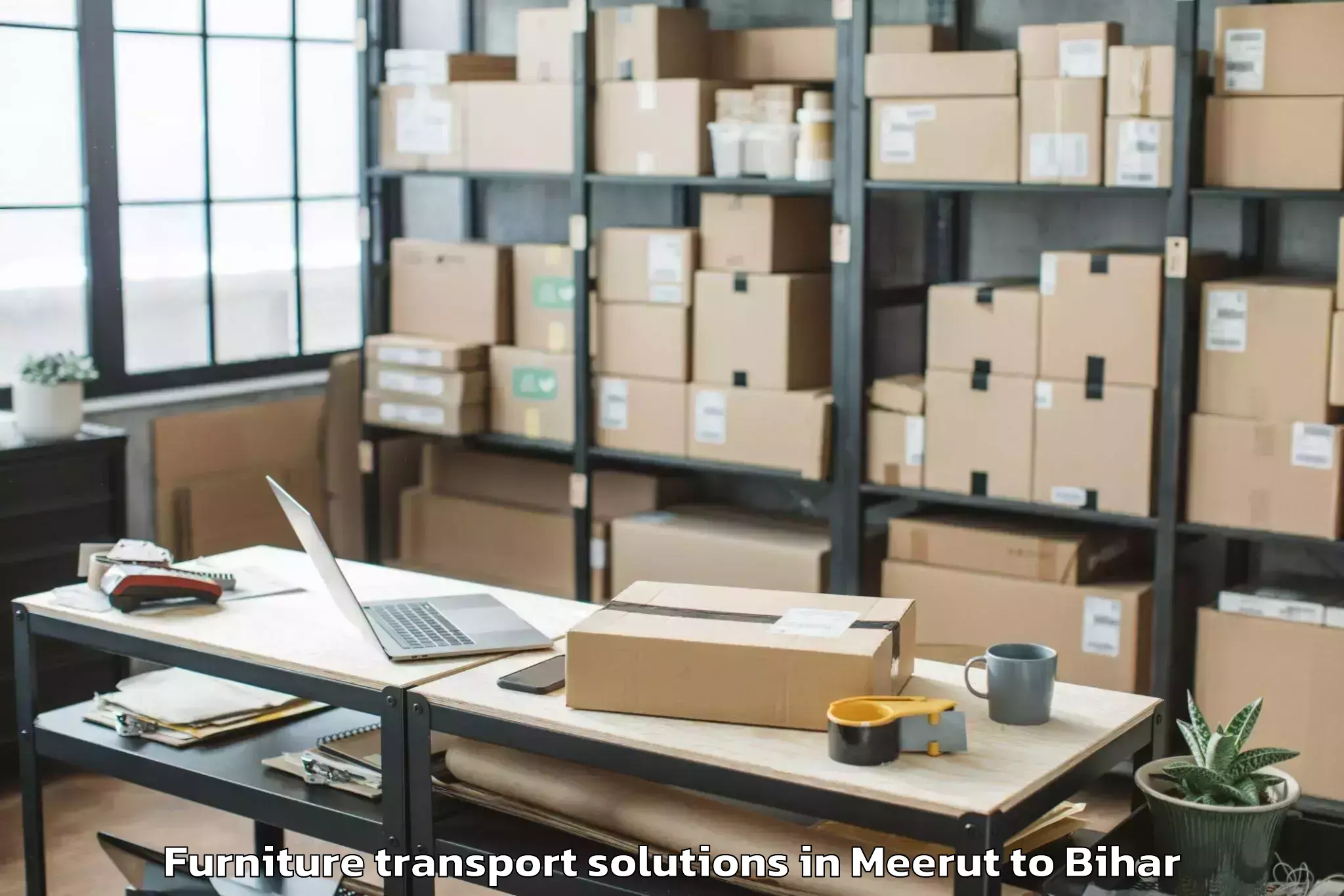 Expert Meerut to Raghopur Furniture Transport Solutions